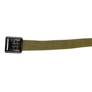 Vintage 1940s WWII Military Web Belt Metal Buckle Casual‎ Accessory Green 30"